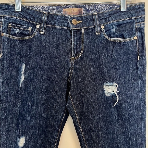 Paige Skyline Skinny Distressed Denim Jeans Women’s Size 29 - Picture 2 of 9